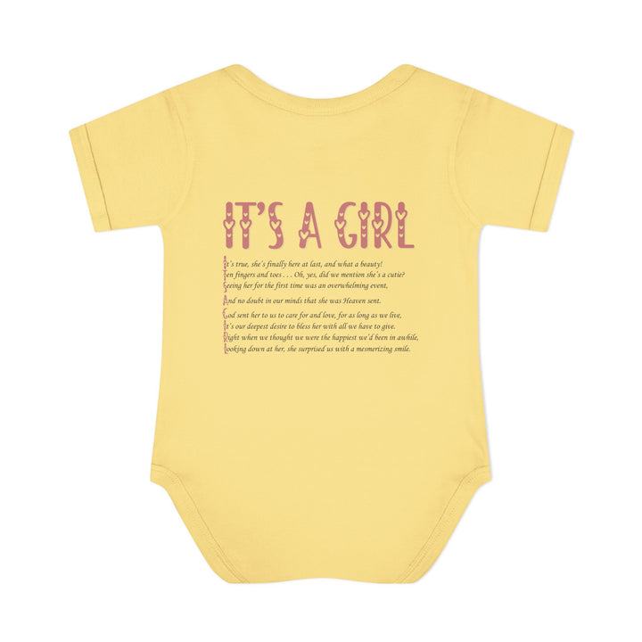It's a Girl Acrostic Poem Baby Bodysuit - Ducky Design