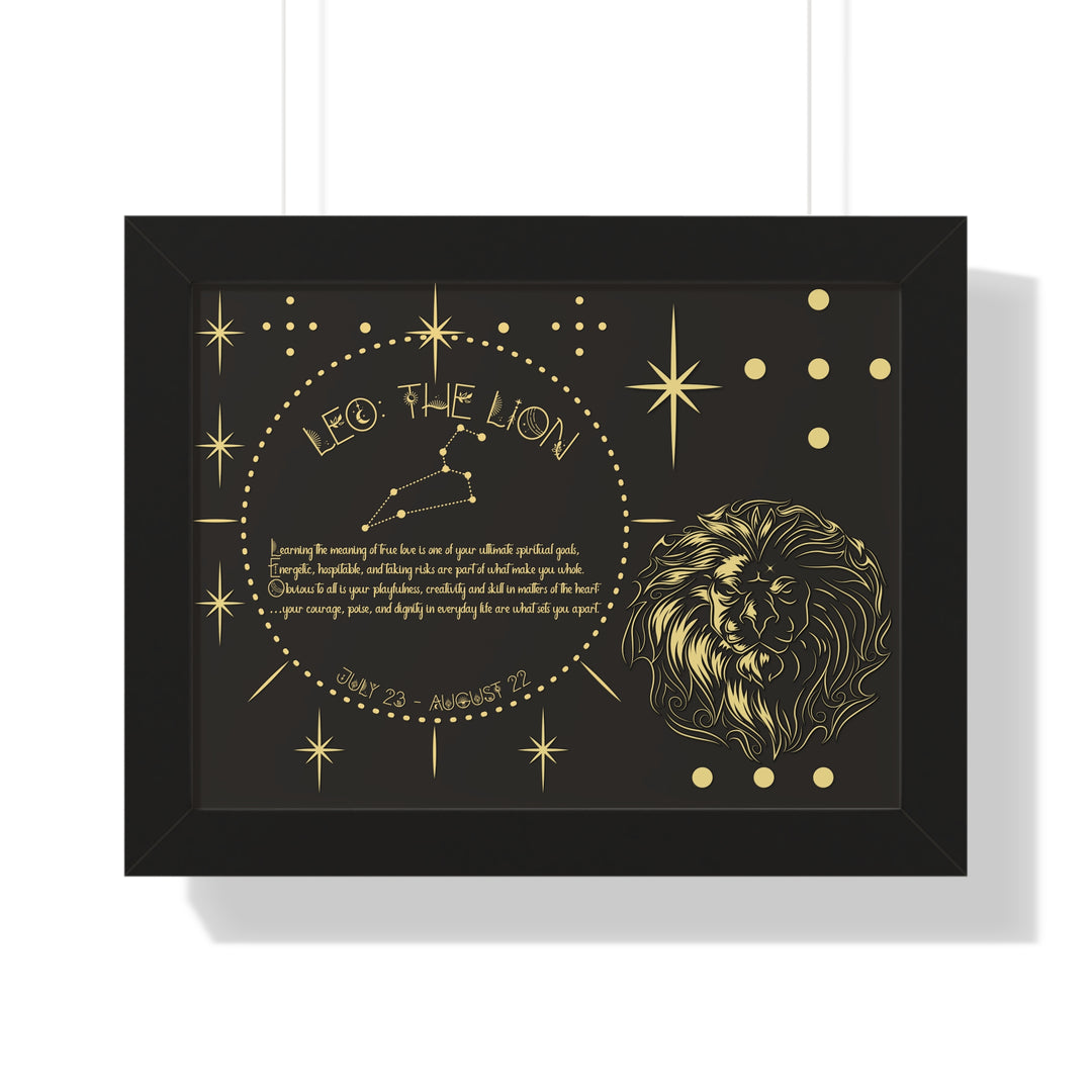 Written in the Stars Framed Acrostic Poem Print - Leo