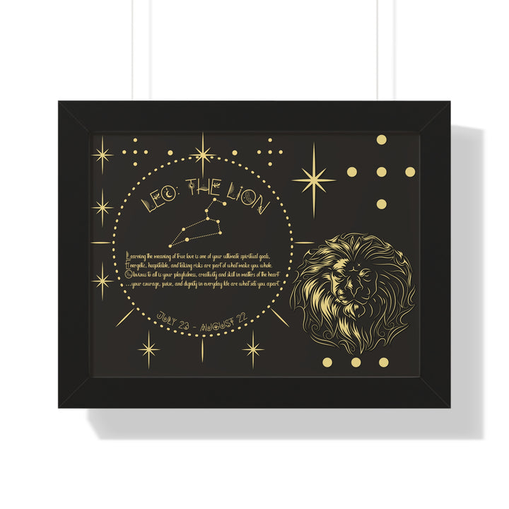 Written in the Stars Framed Acrostic Poem Print - Leo