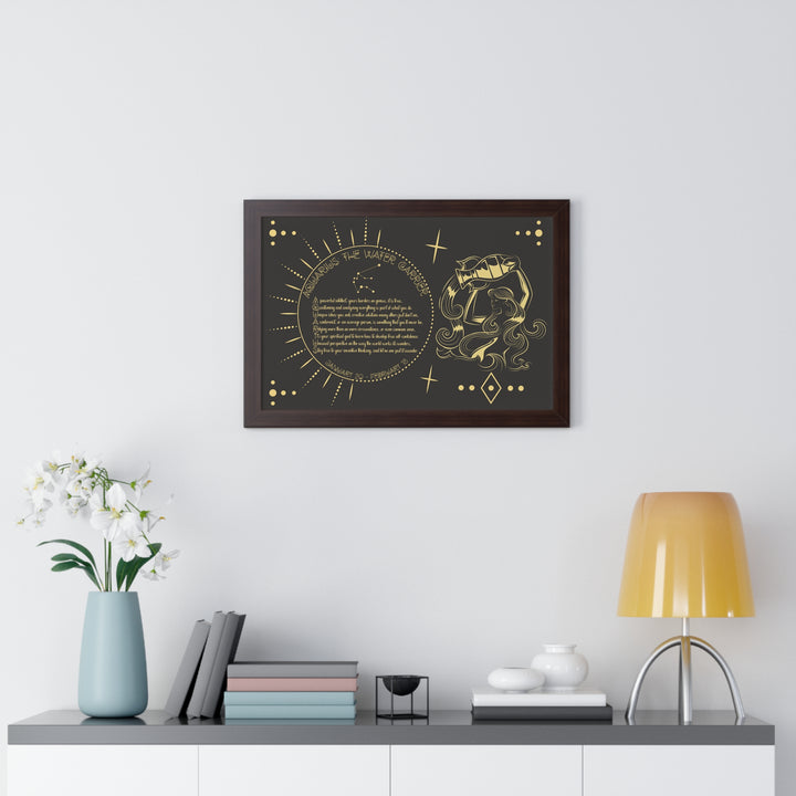 Written in the Stars Framed Acrostic Poem Print - Aquarius