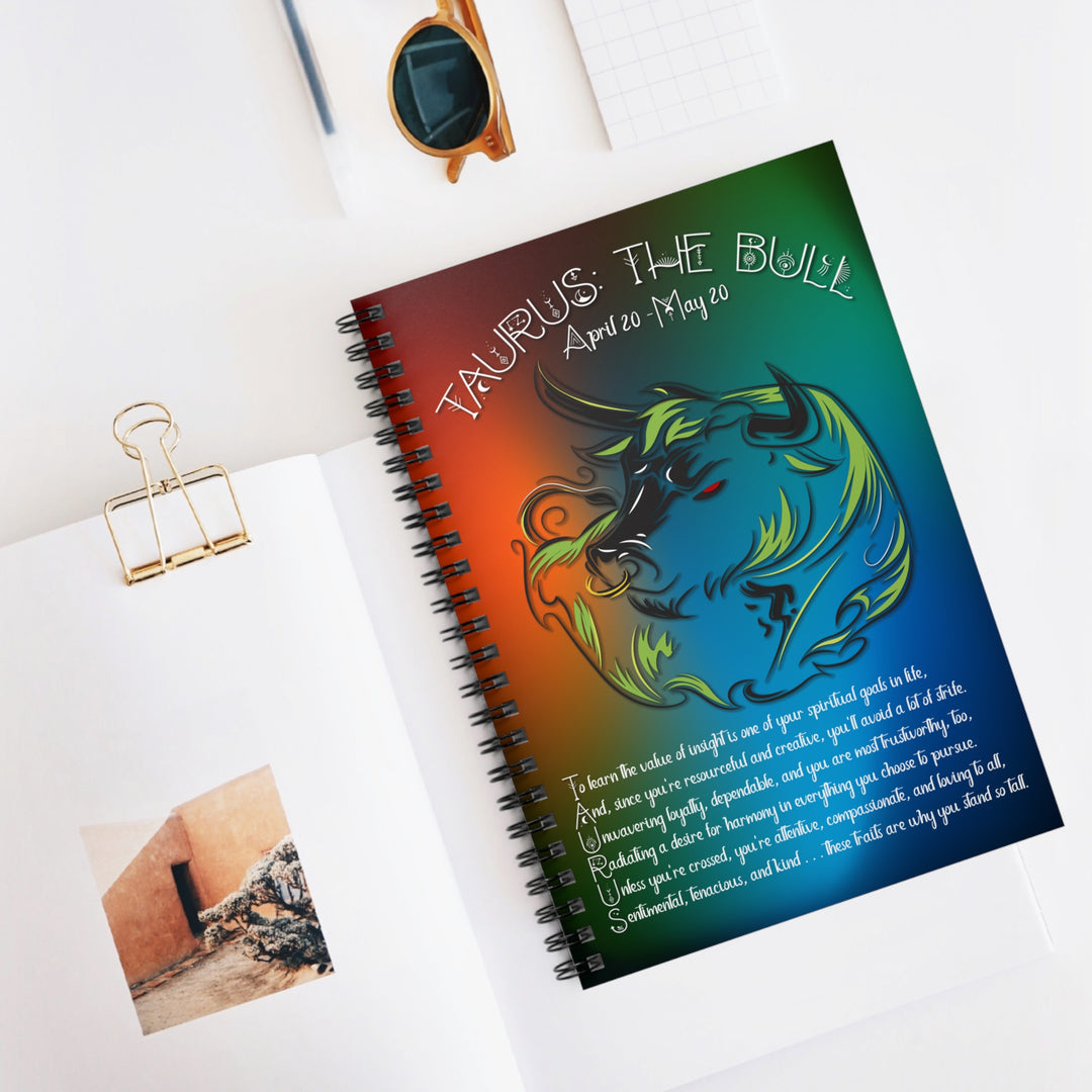 Taurus Acrostic Poem Spiral Notebook - Ruled Line