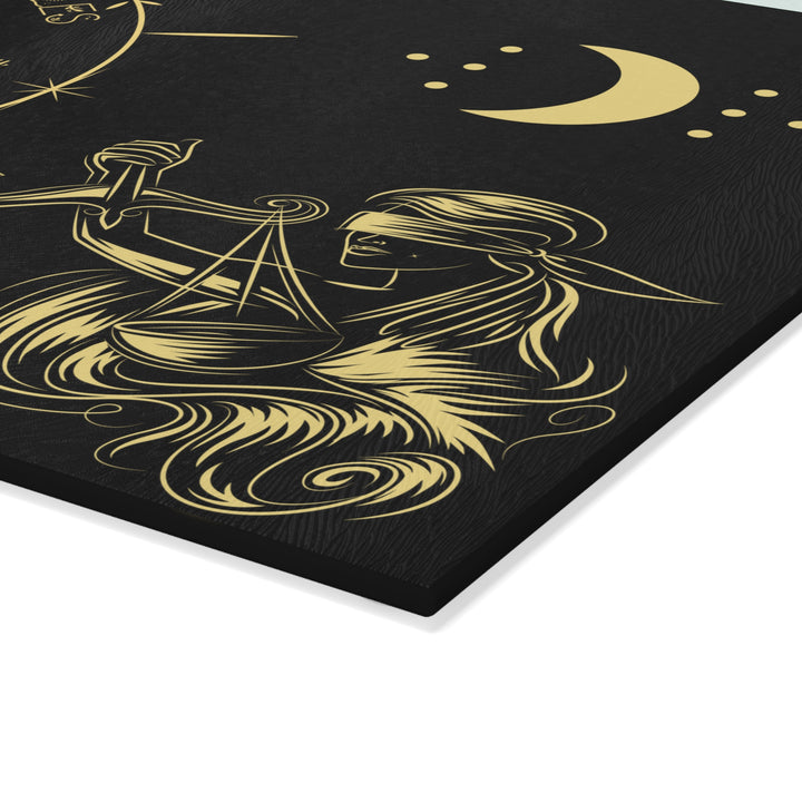 Libra Acrostic Poem Glass Cutting Board