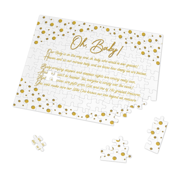 Oh, Baby! Acrostic Poem Jigsaw Puzzle - No Personalization - Tin Box
