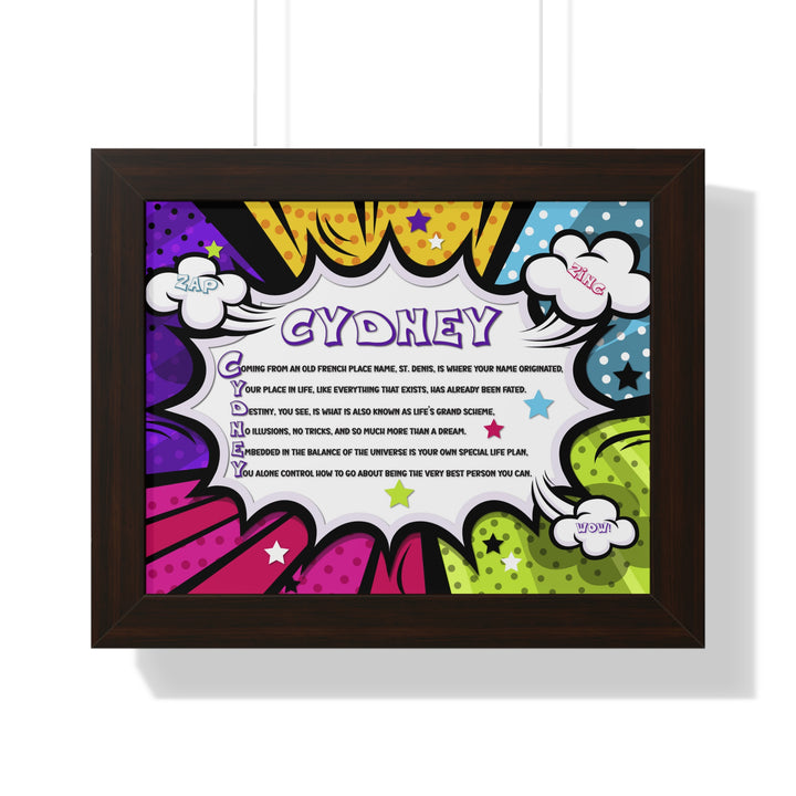 Namesakes Framed Acrostic Name Poem - Burst Comic-style