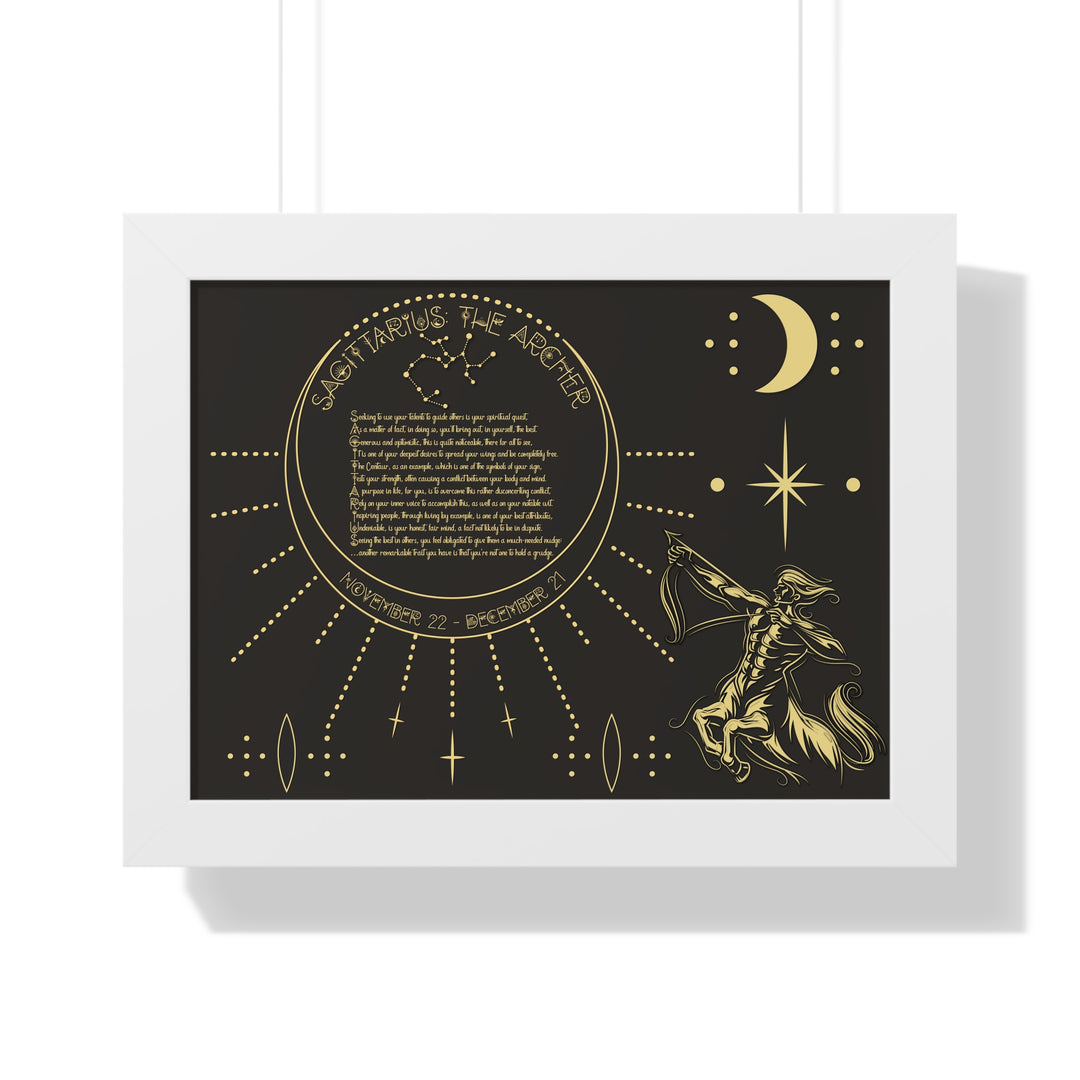 Written in the Stars Framed Acrostic Poem Print - Sagittarius