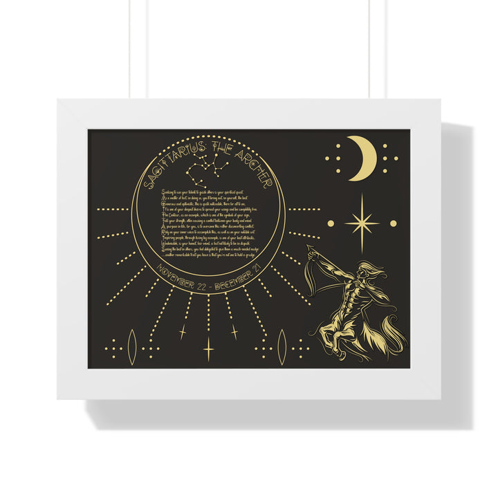 Written in the Stars Framed Acrostic Poem Print - Sagittarius