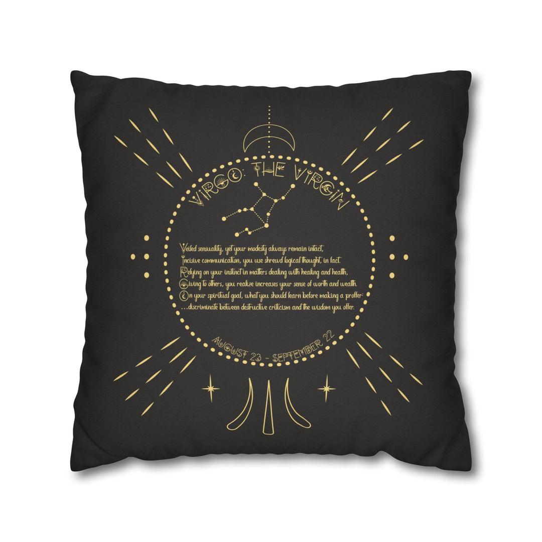 Virgo Acrostic Poem Pillow Cover