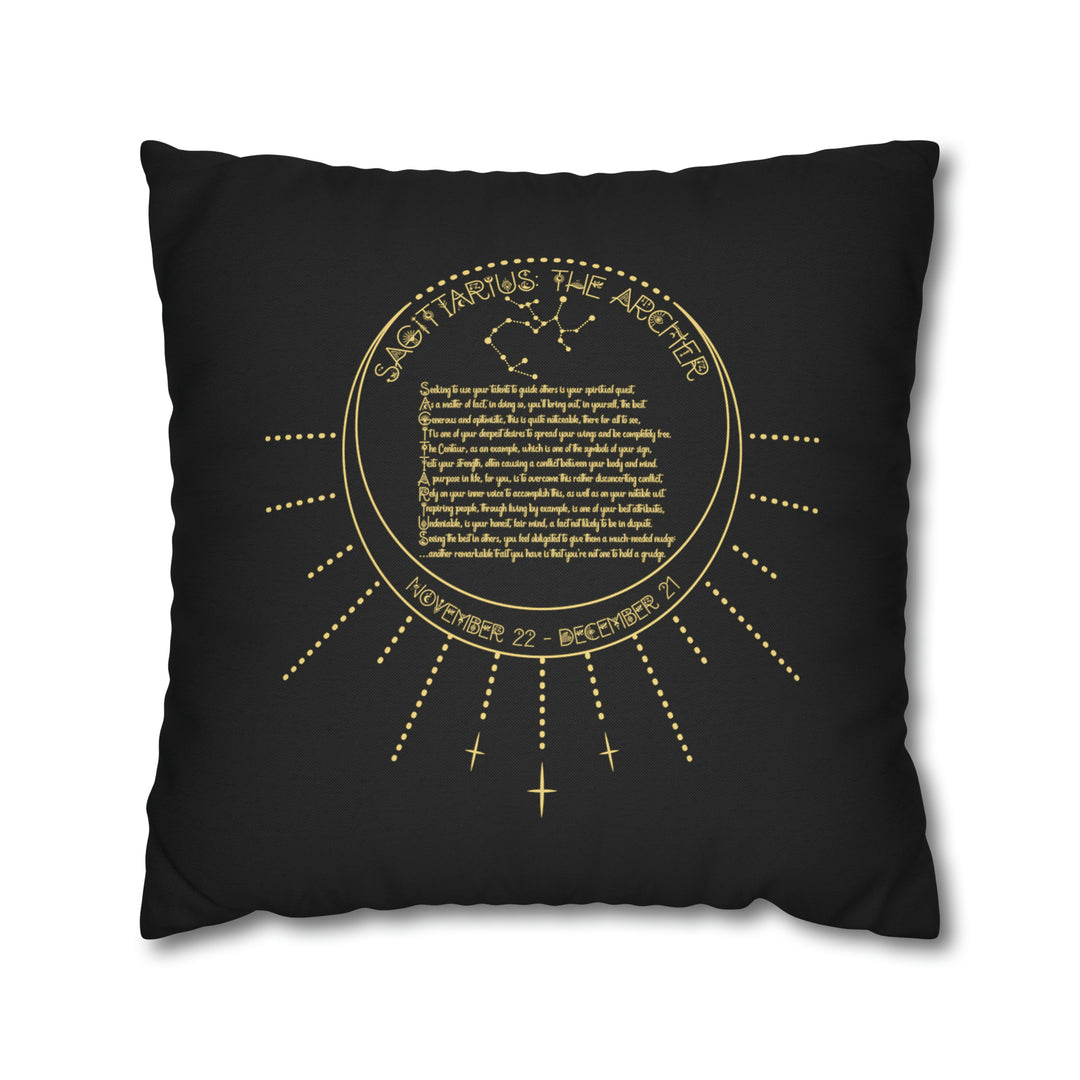 Written in the Stars Pillowcase/Cover Spelling Out "Sagittarius"