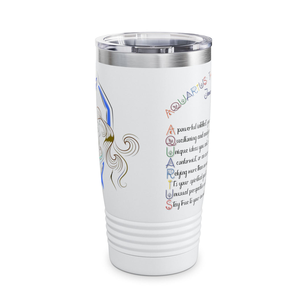 Aquarius Acrostic Poem Ringneck Tumbler - 20oz