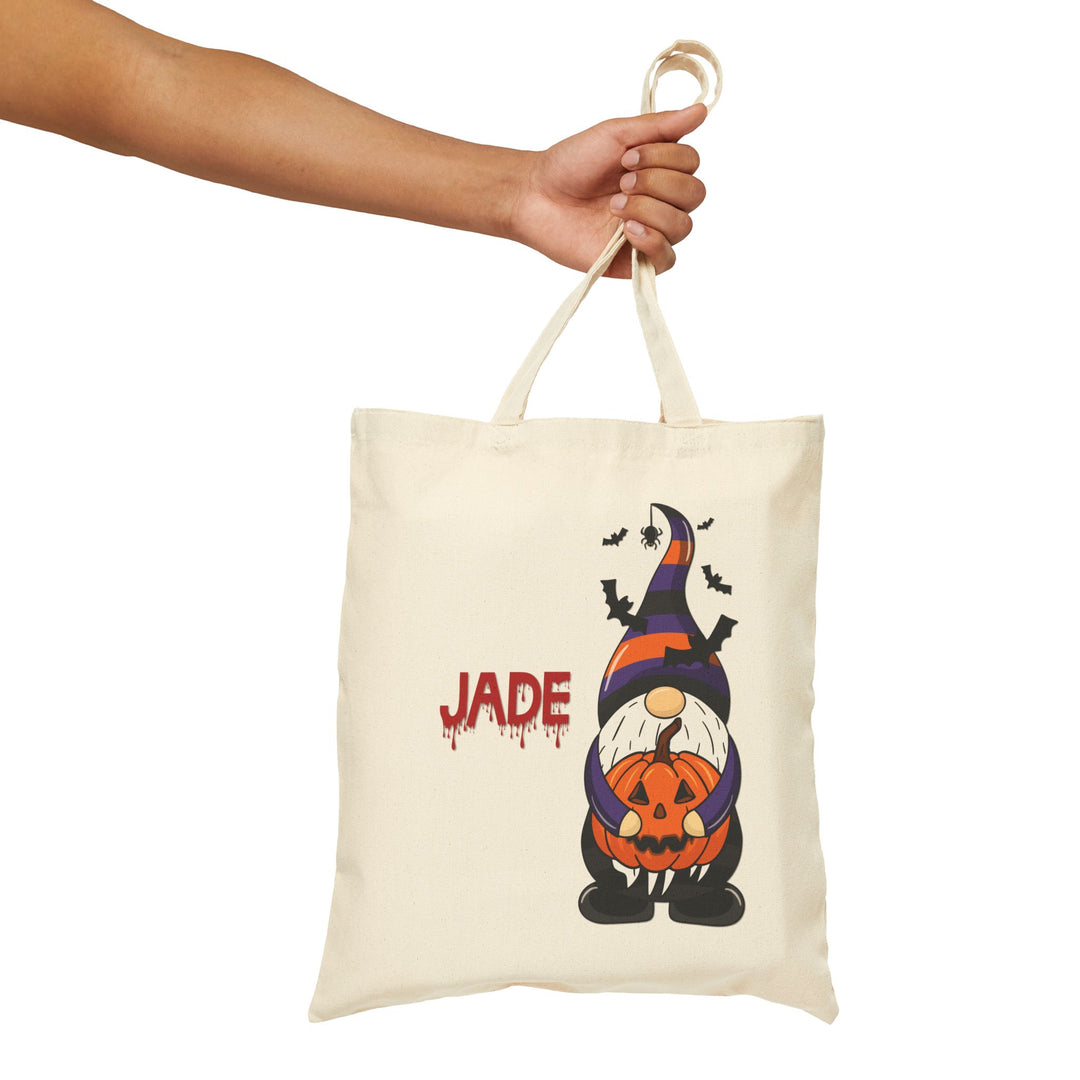 Happy Halloween Canvas Candy Tote Bag - Gnome- Personalized