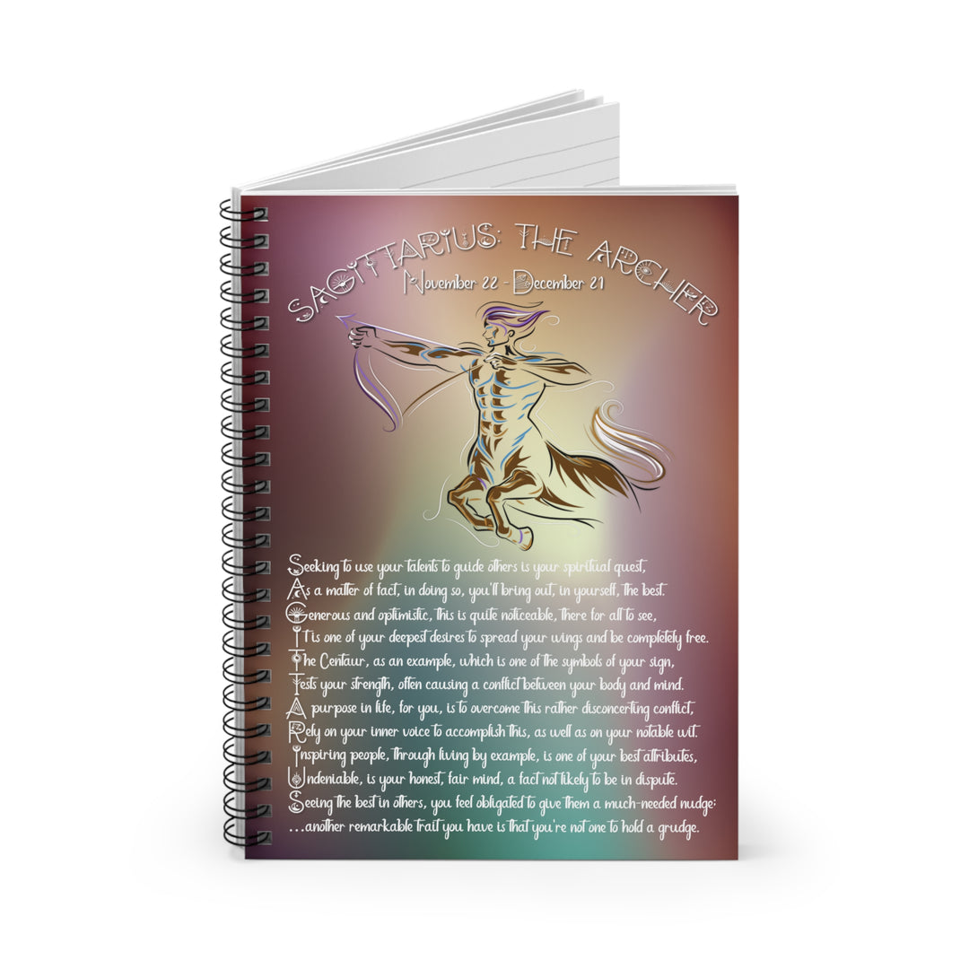 Sagittarius Acrostic Poem Spiral Notebook