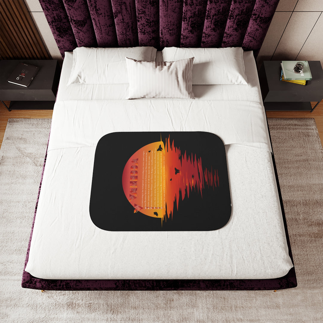 Namesakes Sherpa Blanket - Sunset and Butterflies Design