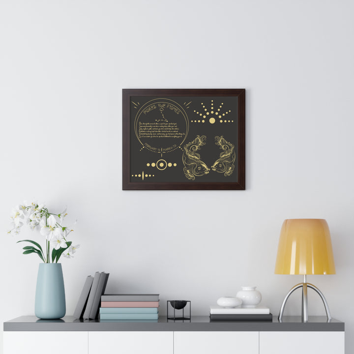 Written in the Stars Framed Acrostic Poem Print - Pisces