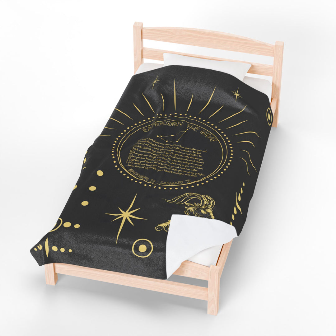 Capricorn Acrostic Poem Velveteen Blanket