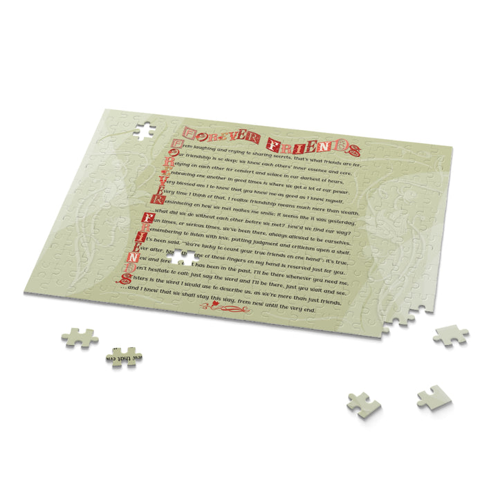 Forever Friends Acrostic Poem Jigsaw Puzzle - Subtle Floral