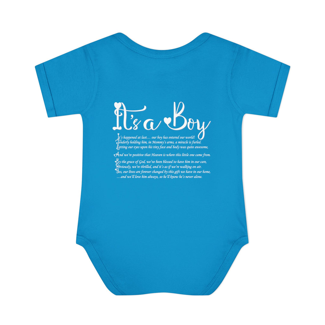 It's a Boy Acrostic Poem Baby Bodysuit - Ducky Design