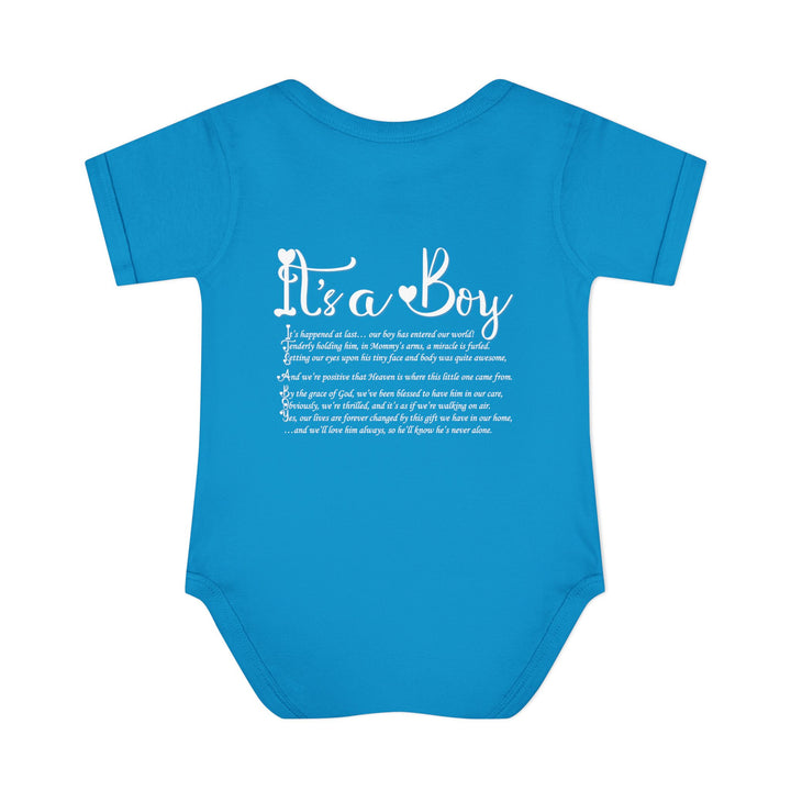 It's a Boy Acrostic Poem Baby Bodysuit - Ducky Design
