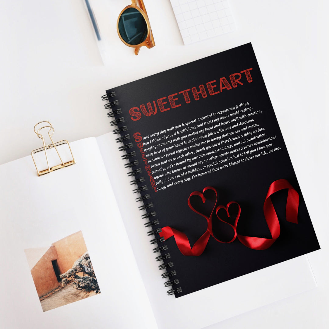 Sweetheart Acrostic Poem Spiral Notebook - Ruled Lined