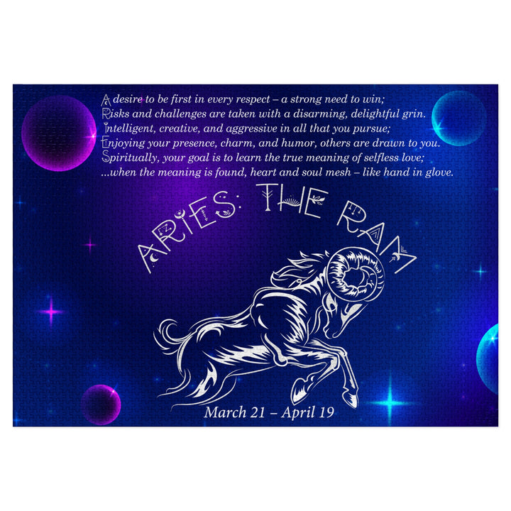 Aries Acrostic Poem Puzzle - Tin Box