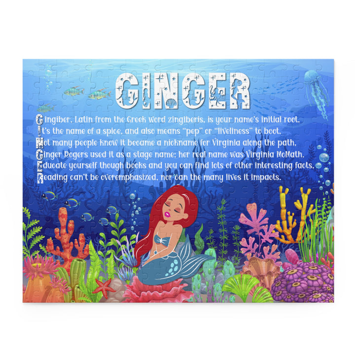 Namesakes Personalized Acrostic Name Poem Jigsaw Puzzle - Mermaid - Red Hair 2