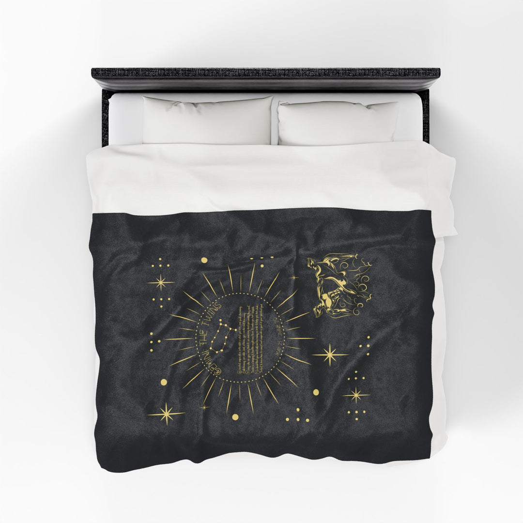 Gemini Acrostic Poem Velveteen Blanket