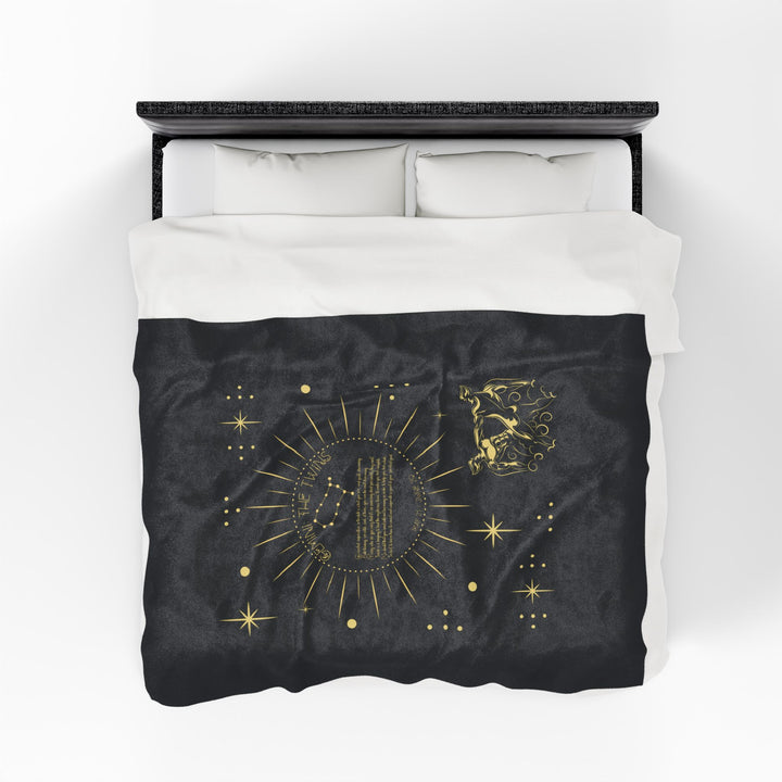 Gemini Acrostic Poem Velveteen Blanket
