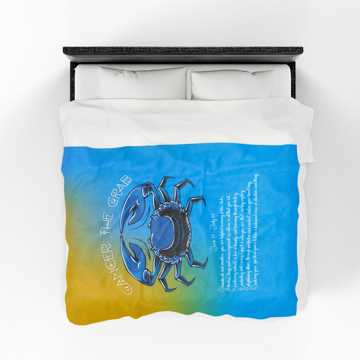 Cancer Acrostic Poem Velveteen Plush Blanket - Colored