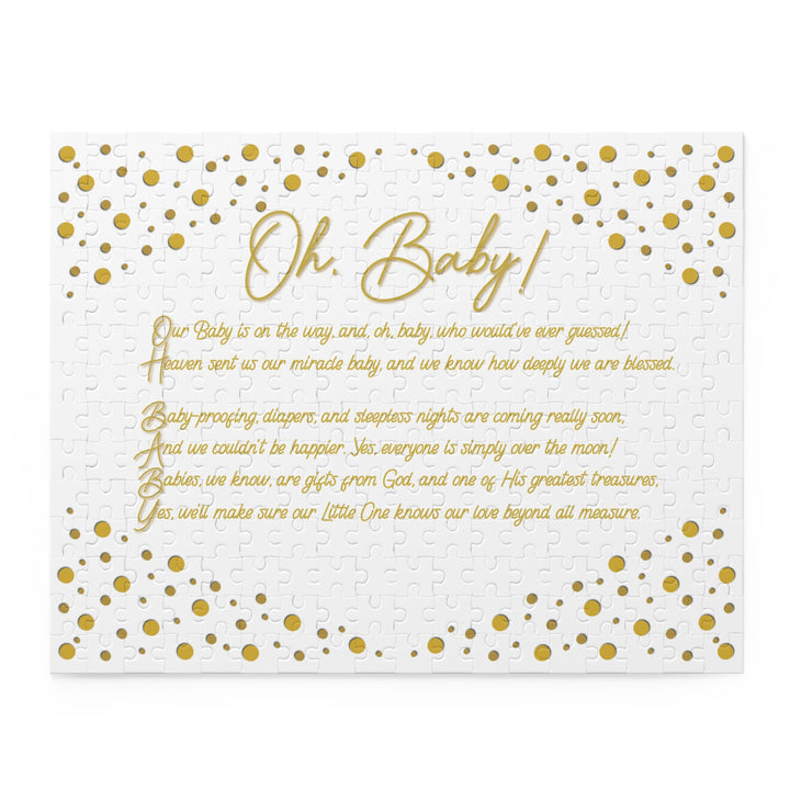 "Oh, Baby!" Acrostic Poem Puzzle - No Personalization