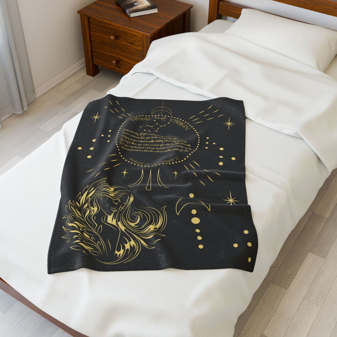 Virgo Acrostic Poem Velveteen Blanket