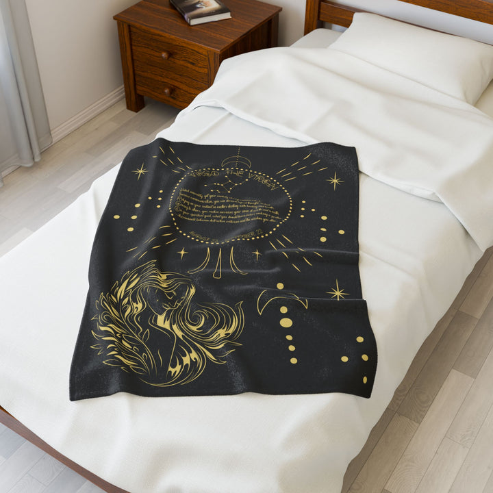 Virgo Acrostic Poem Velveteen Blanket
