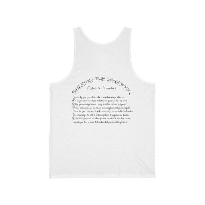 “Scorpio” Unisex Acrostic Poem Jersey Tank