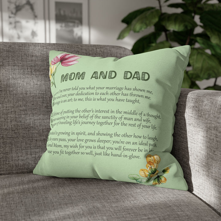 It's Just a Phrase "Mom and Dad" Acrostic Poem Pillow Case/Cover