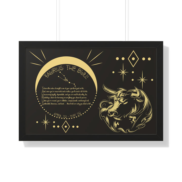 Written in the Stars Framed Acrostic Poem Print - Taurus
