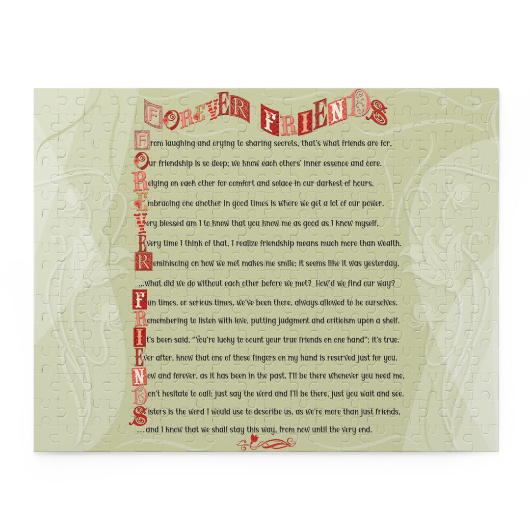 It's Just a Phrase "Forever Friends" Acrostic Jigsaw Puzzle - Subtle Floral