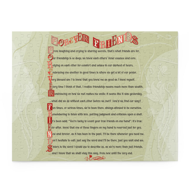 It's Just a Phrase "Forever Friends" Acrostic Jigsaw Puzzle - Subtle Floral