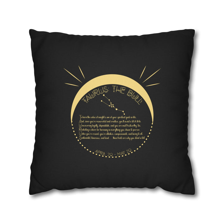 Taurus Acrostic Poem Pillow Cover
