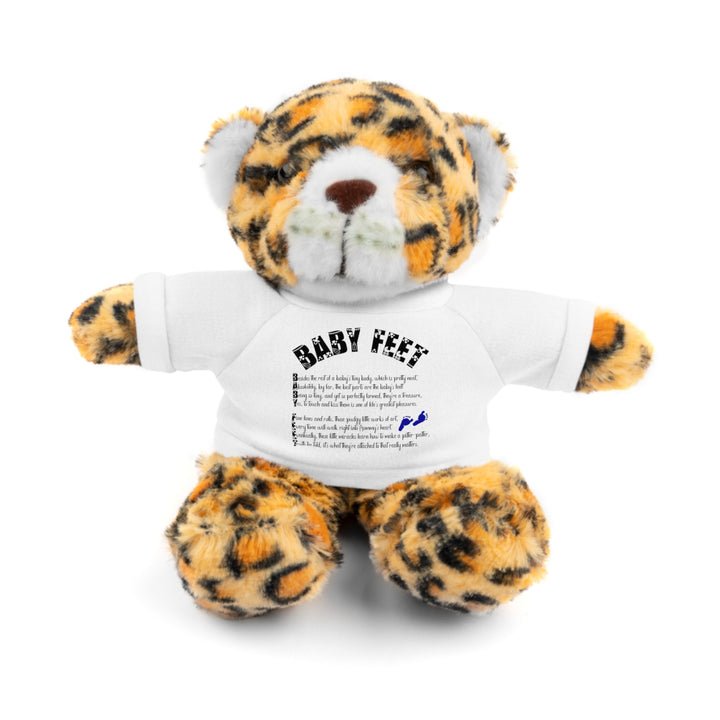 Baby Feet Acrostic Poem Stuffed Animals with Tee - Baby Feet - Blue Footprints