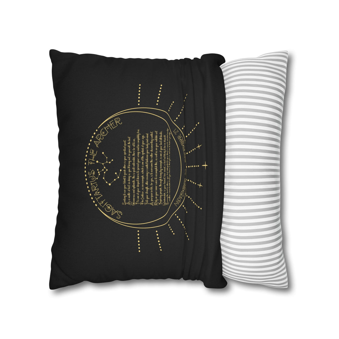 Sagittarius Acrostic Poem Pillow Cover