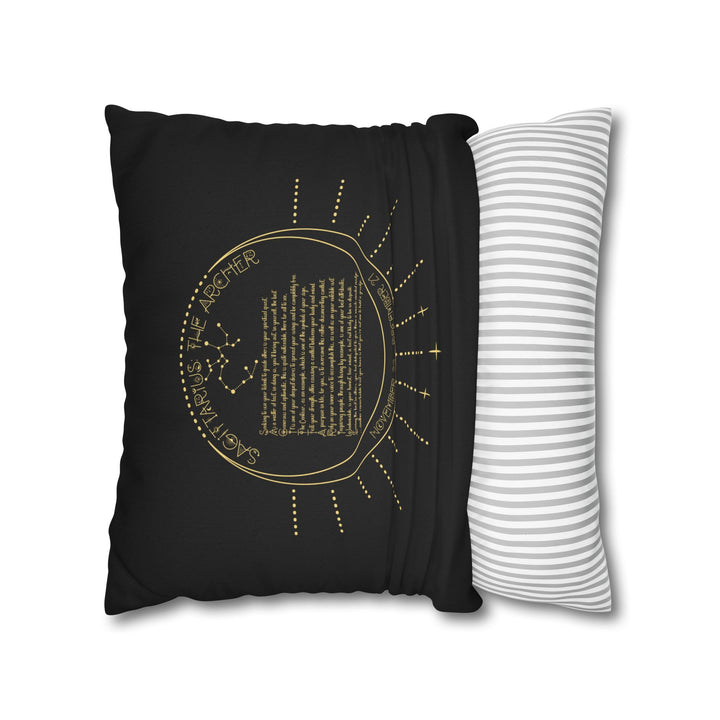Sagittarius Acrostic Poem Pillow Cover