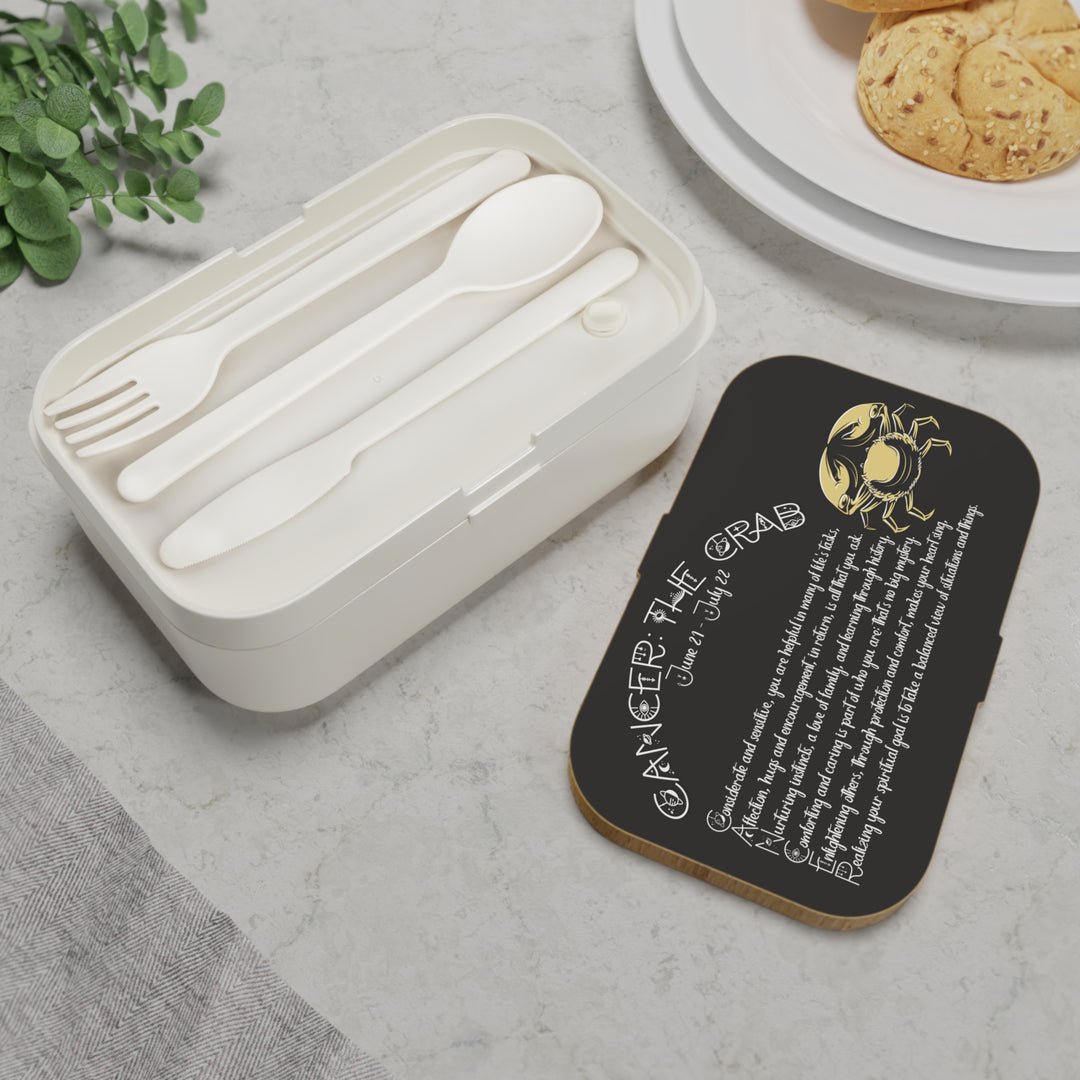 Cancer Acrostic Poem Bento Lunch Box - Wooden Lid