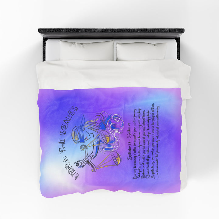 Libra Acrostic Poem Velveteen Plush Blanket - Colored