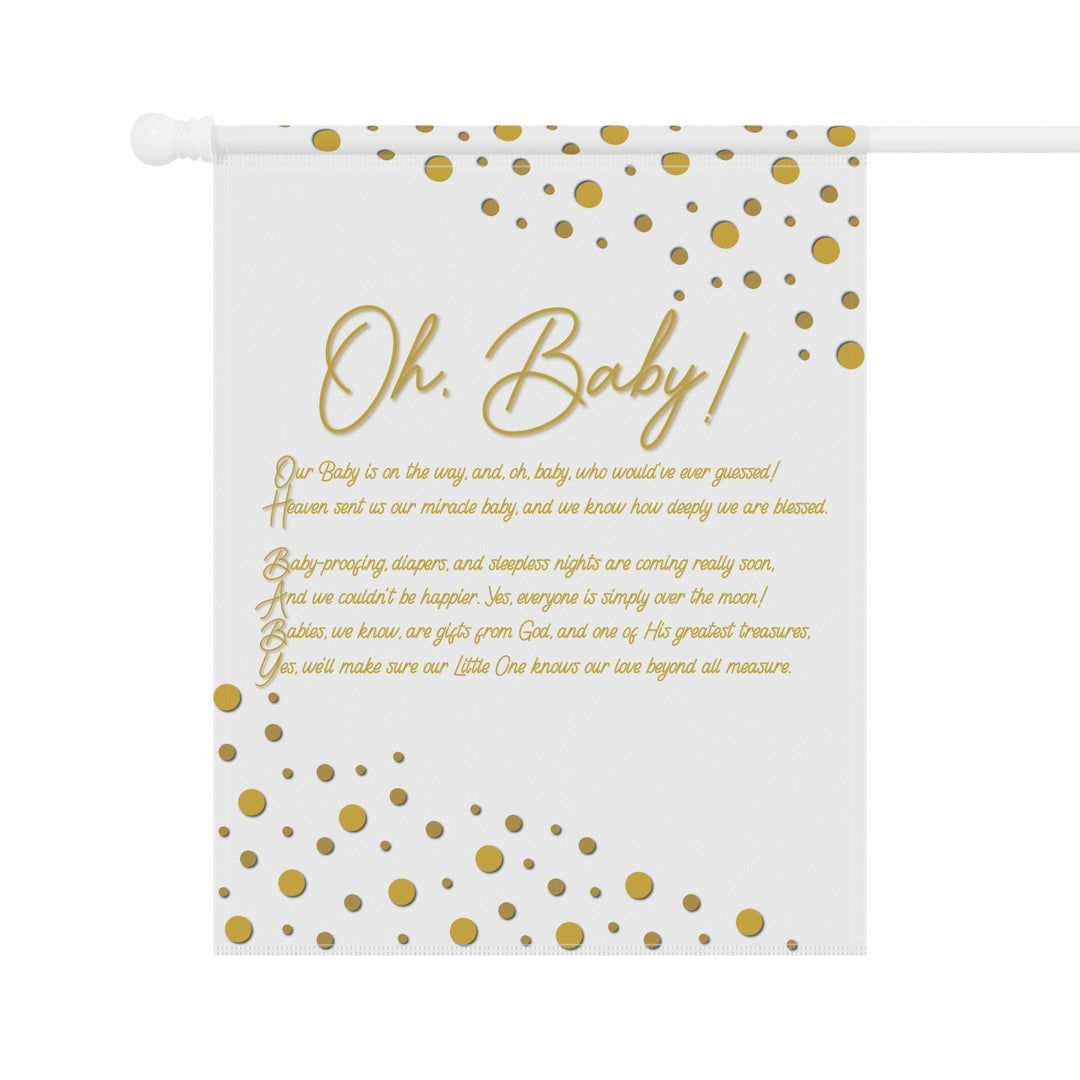 Oh, Baby! Acrostic Poem outdoor/Garden Banner