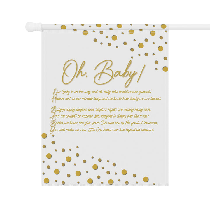 Oh, Baby! Acrostic Poem outdoor/Garden Banner