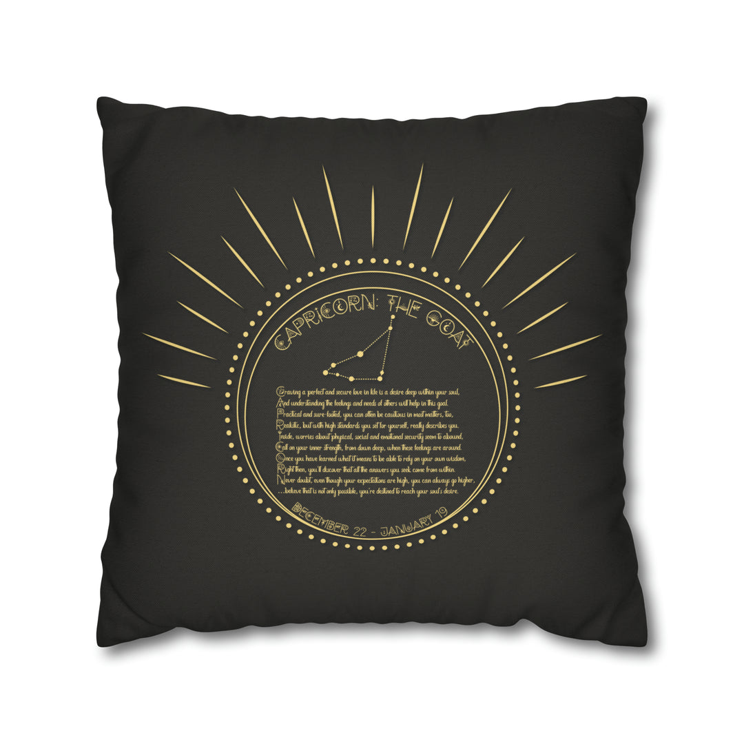 Written in the Stars Pillowcase/Cover Spelling Out "Capricorn"