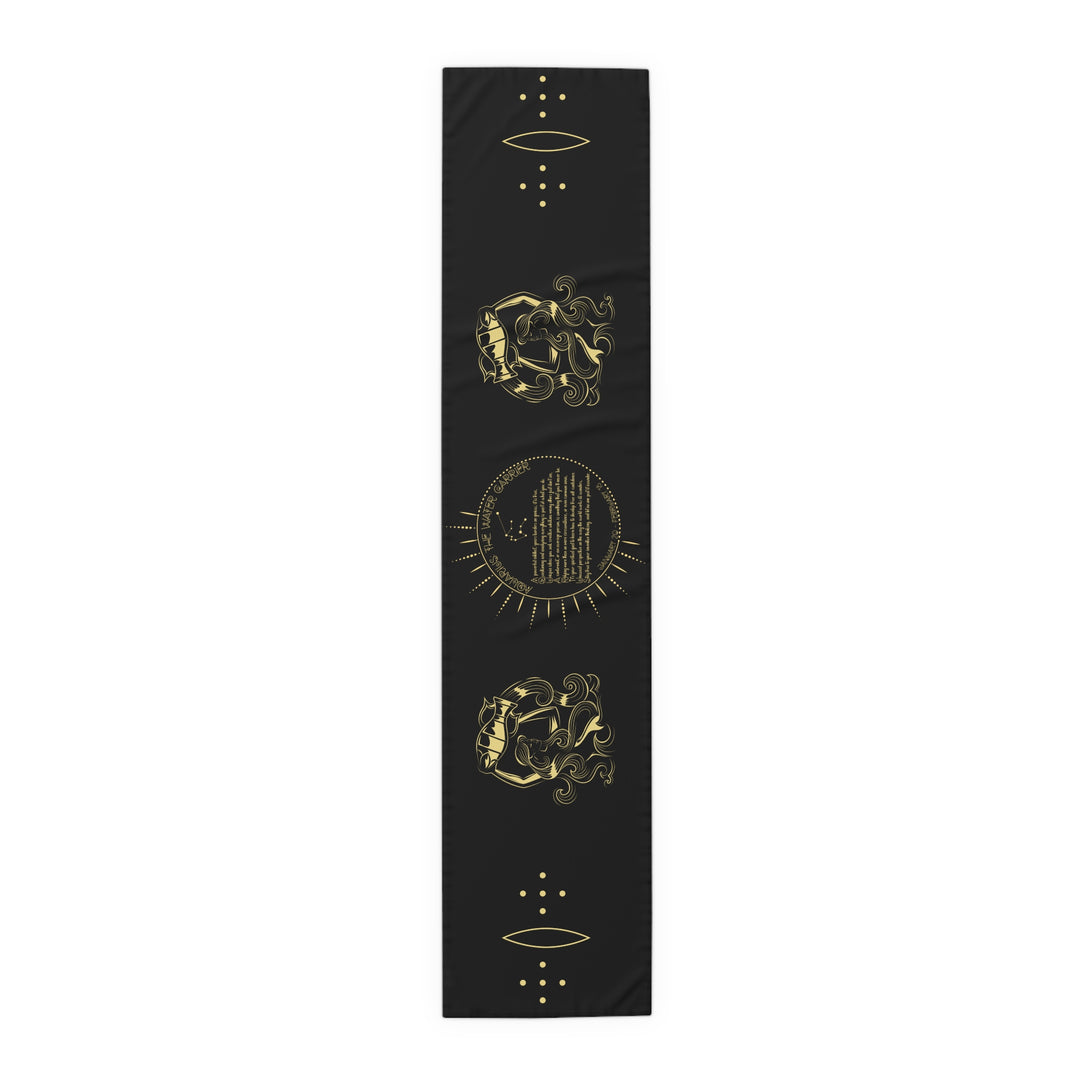 Aquarius Acrostic Poem Table Runner