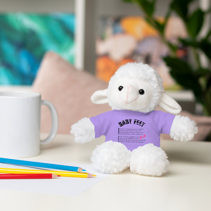 Baby Feet Acrostic Poem Stuffed Animal Collection with T-Shirt - Pink Footprints