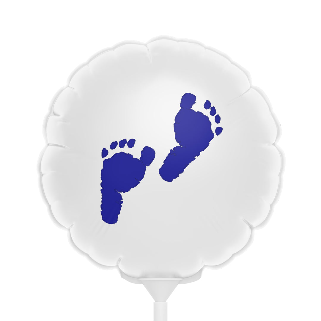 6” “Baby Feet" Acrostic Poem Heart-Shaped Baby Shower Balloons - Personalized Add name!