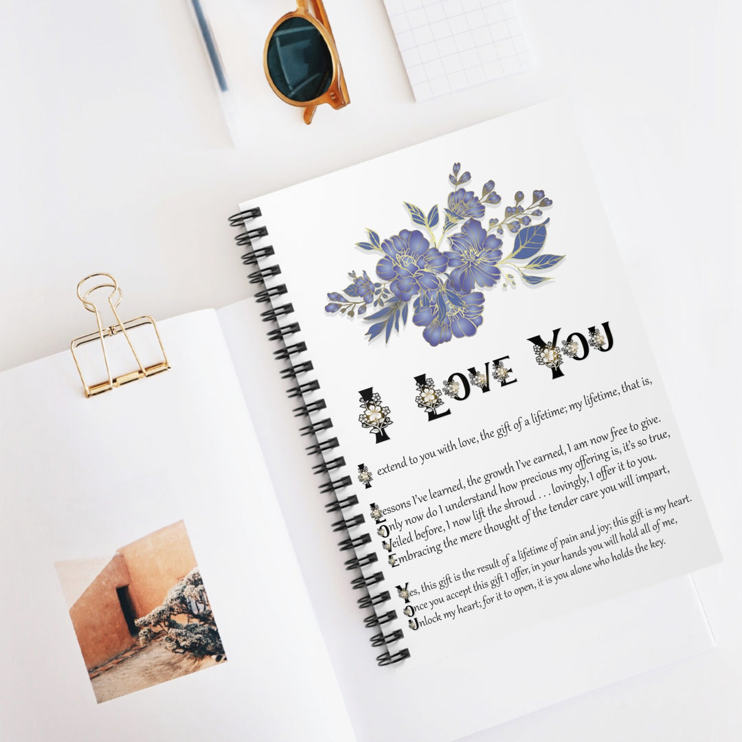 I Love You Acrostic Poem Spiral Notebook
