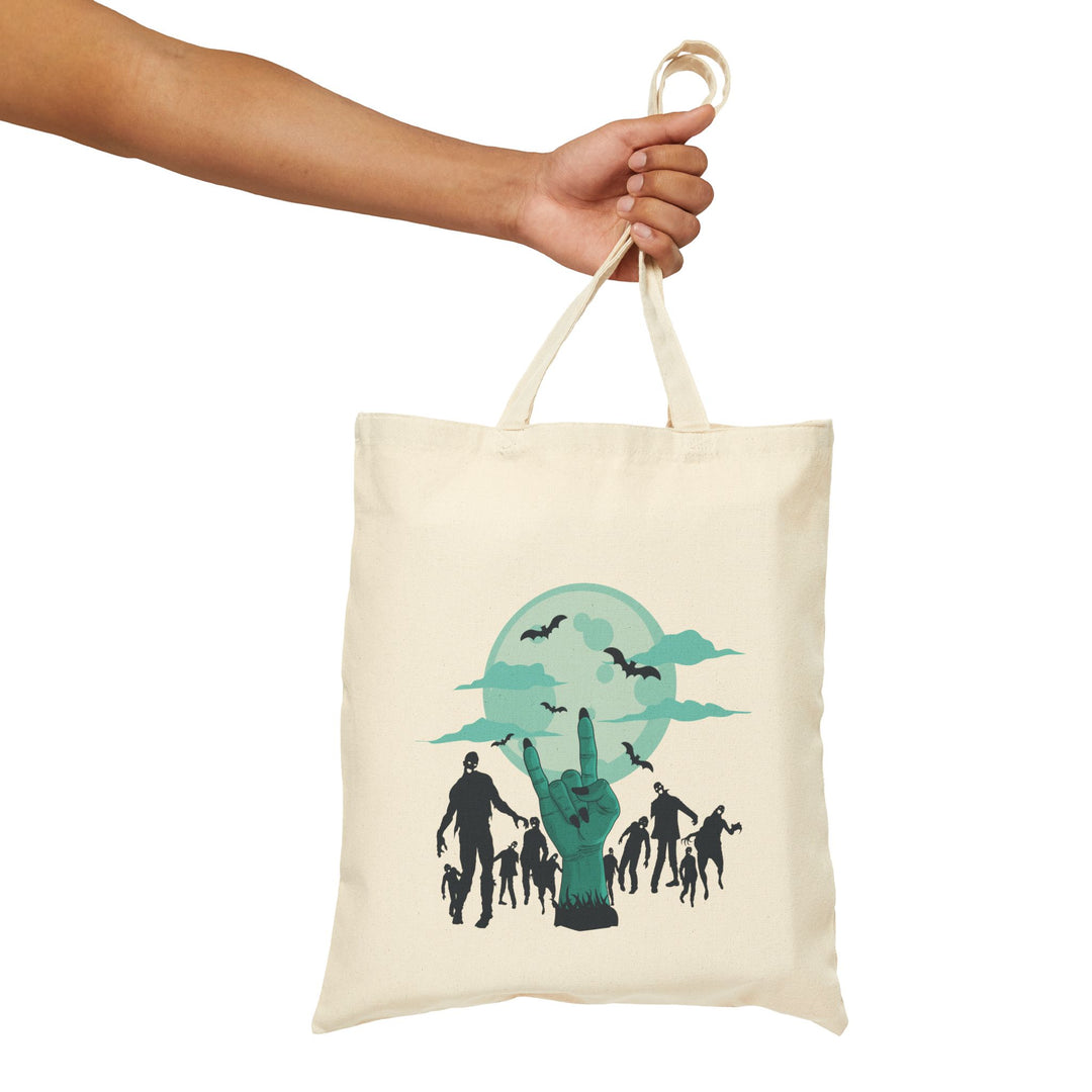"Happy Halloween" Acrostic Poem Canvas Candy Tote Bag - No Personalization