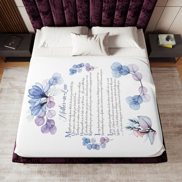 It's Just a Phrase Sherpa Blanket - Mother-in-Law - Lovely Flowers